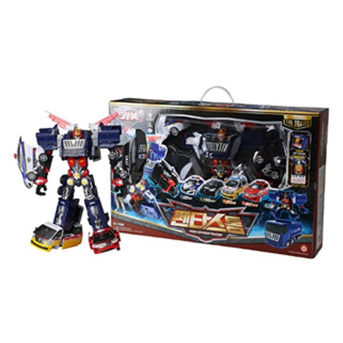 헬로카봇 시즌16 전설의 용사 펜타스톰 리파인 올스타 5단 합체 변신로봇 장난감