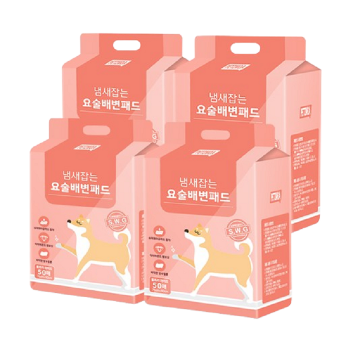 페츠모아 요술 배변패드 울트라 와이드 50매X4팩, 총 200매