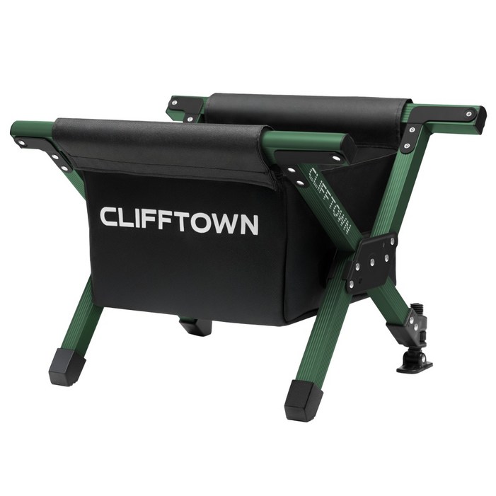 클리프타운 접이식 아이스박스 쿨러스탠드 받침대 플러스 바스켓 보관파우치 세트, 터프 그린