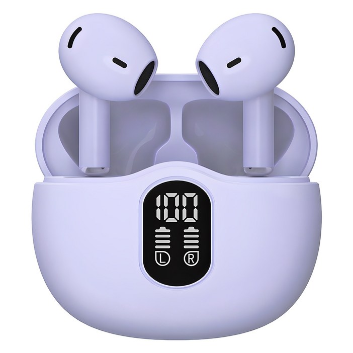 블라우풍트 Ai ENC 노이즈캔슬링 LED 블루투스 5.4 오픈형 이어폰, BLPBE363P, 퍼플, 15시간, 방수가능, BLPBE363P, 퍼플