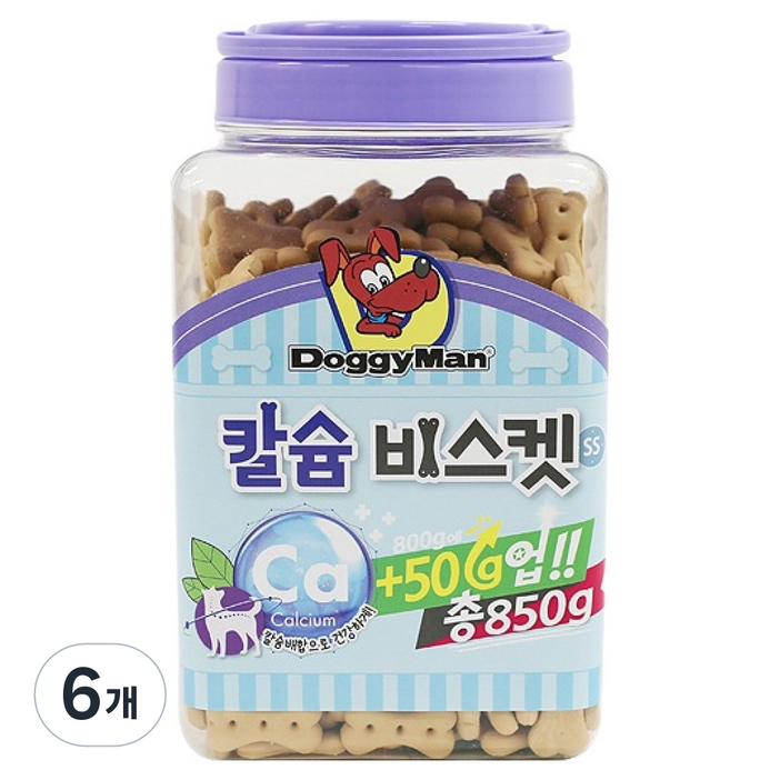 도기맨 강아지 비스킷 SS, 칼슘, 850g, 6개