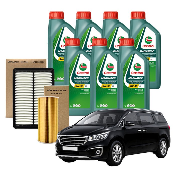 캐스트롤 마그네틱 엔진오일 1L x 7p 필터세트