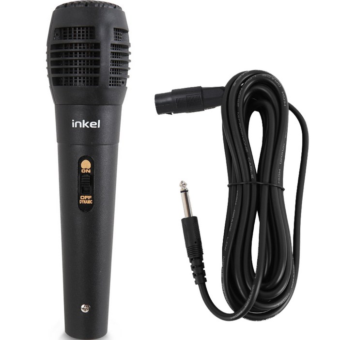 인켈 다이나믹 유선 노래방 마이크 + 3m 케이블 세트