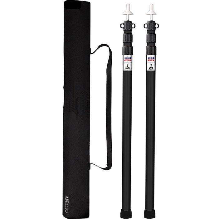 3단 슬라이딩 폴대 2개  패킹가방 세트