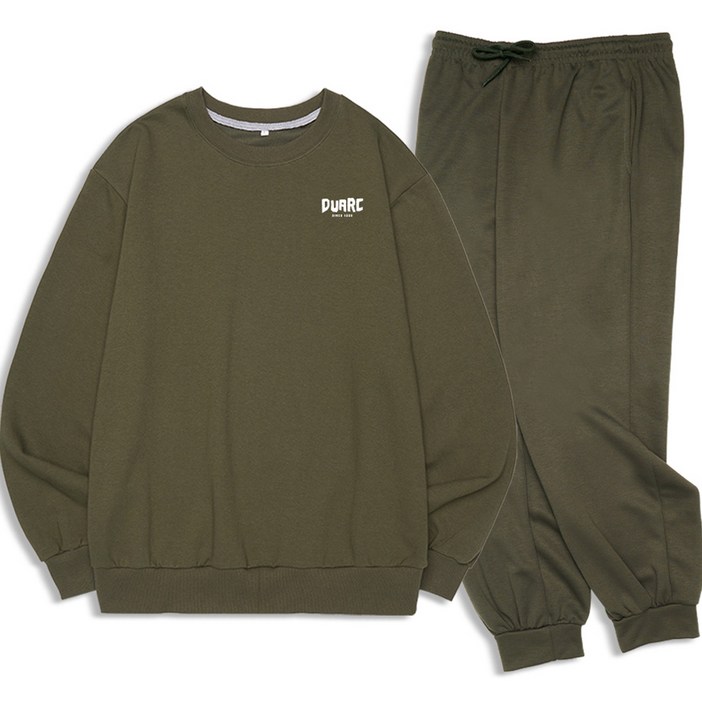 남성용 듀아크1995 스몰로고 멀티웨어 스웻셔츠 조거팬츠 셋업