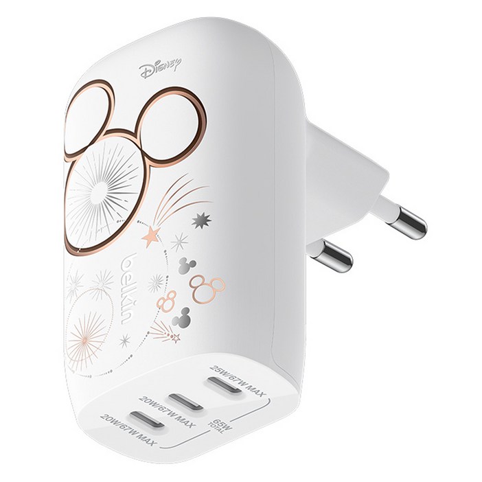 벨킨 67W 부스트업 트리오 USB C타입 PD 3.1 PPS 아이패드 노트북 고속 멀티 충전기 WCC002krWH-DY