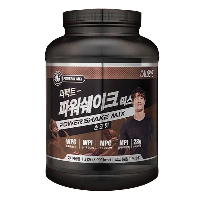 칼로바이 퍼펙트 파워쉐이크 믹스 초코맛 김종국 프로틴 파우더, 1개, 2kg