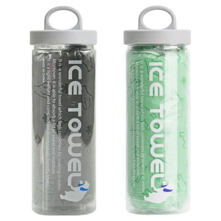 원이네 곰돌이 아쿠아 습식타월 대형 2종  보관케이스 2종 세트 85 x 33 cm