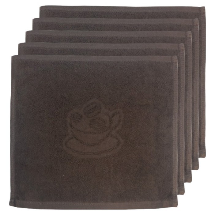 바리스타 순면 카페 행주 브라운