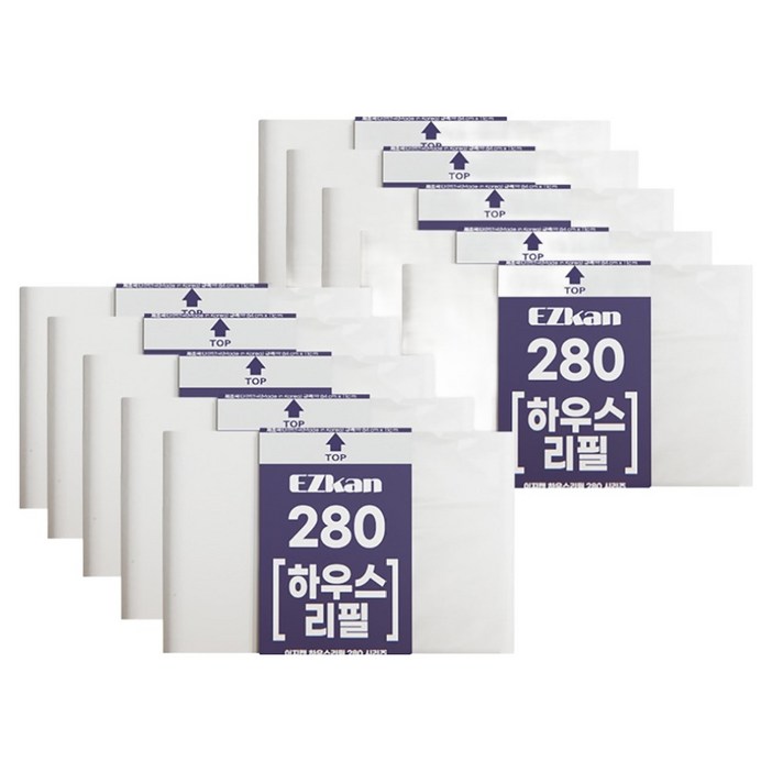 이지캔 하우스 리필 280 기저귀 쓰레기 봉투, 10개, 27L