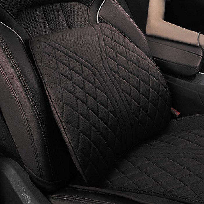 크로니클 전차종 호환 바이버 프리미엄 차량 요추지지대 허리쿠션, 블랙, 1개