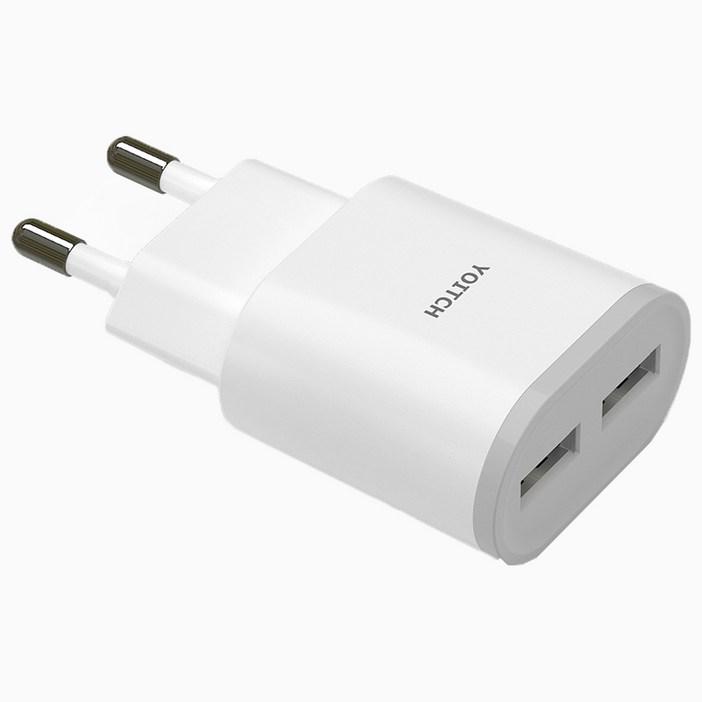 요이치 듀얼 USB 아답터, 화이트, 1개