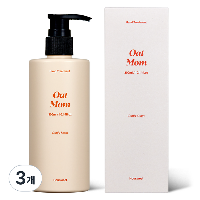 하우스윗 오트맘 핸드트리트먼트 고보습 컴피소피향, 300ml, 3개