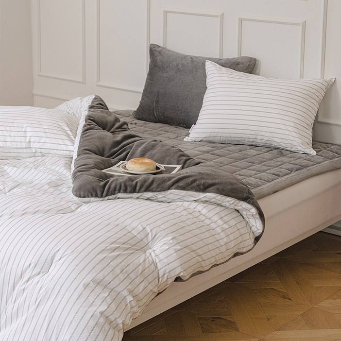 아망떼 머핀 먼지없는 무소음 장모 극세사 차렵이불 베개커버세트