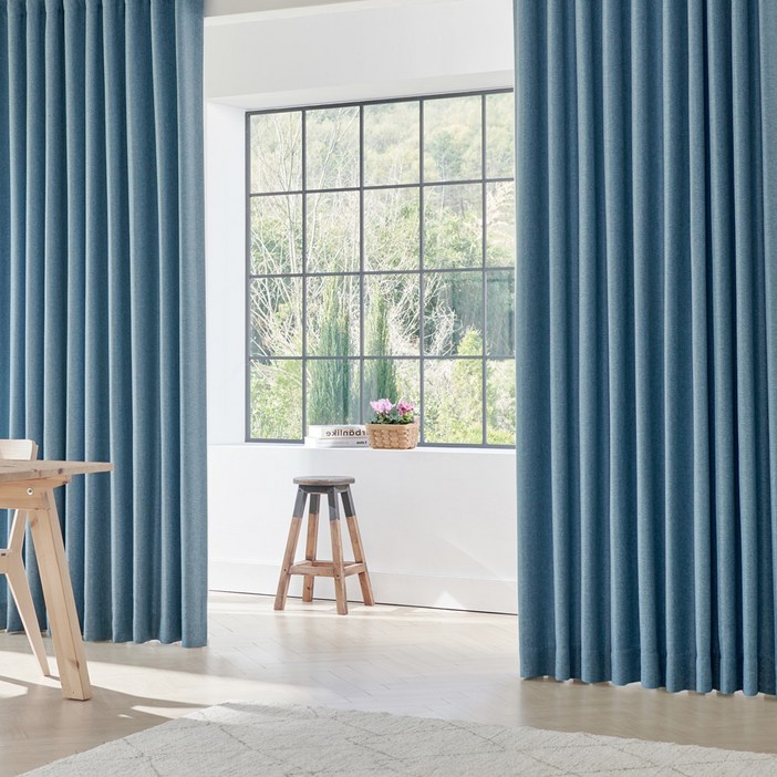 린넨룩 형상기억 사계절 암막커튼 2p 세트