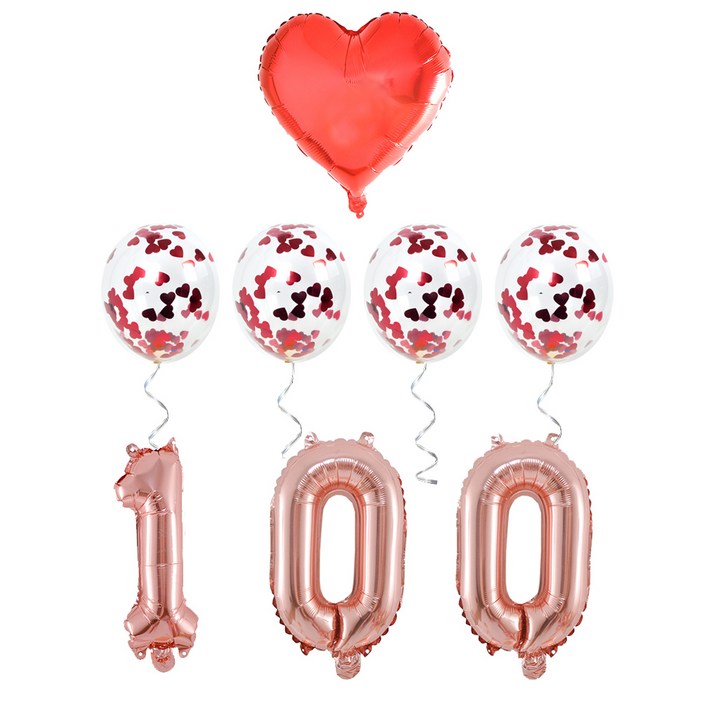 파티쇼 은박 100일 파티 기념일 풍선 세트 파티쇼 은박 100일 파티 기념일 풍선 세트