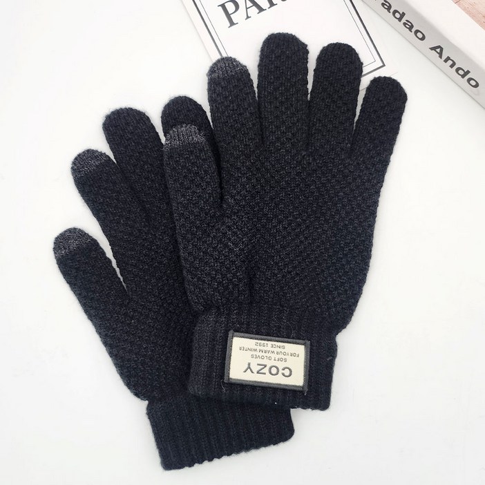 해피제이 터치 와플 장갑 양손착용 세트