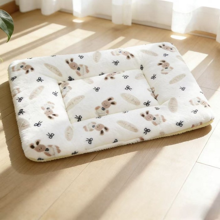 허니버블 반려동물 캐릭터 포근한 양면 방석 매트