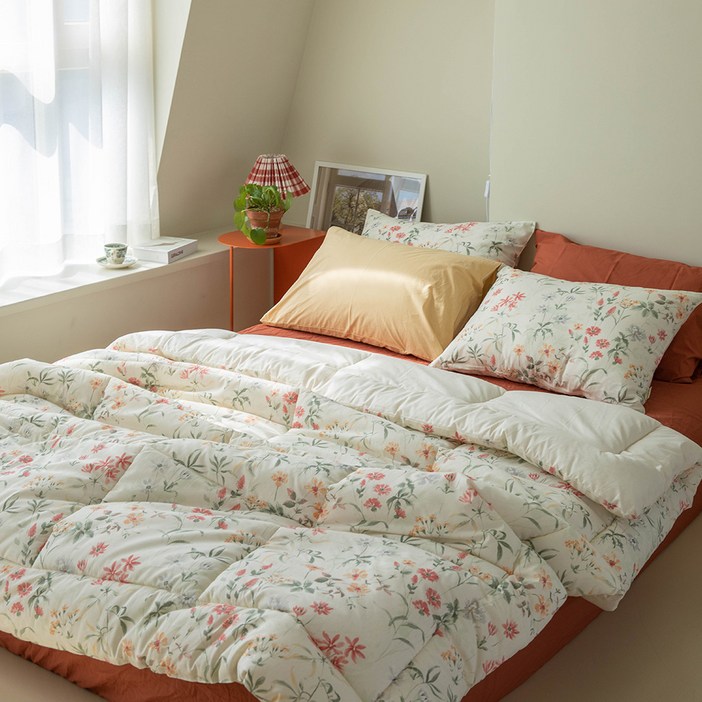 바자르 국내생산 모로코 광목워싱 차렵이불베개세트