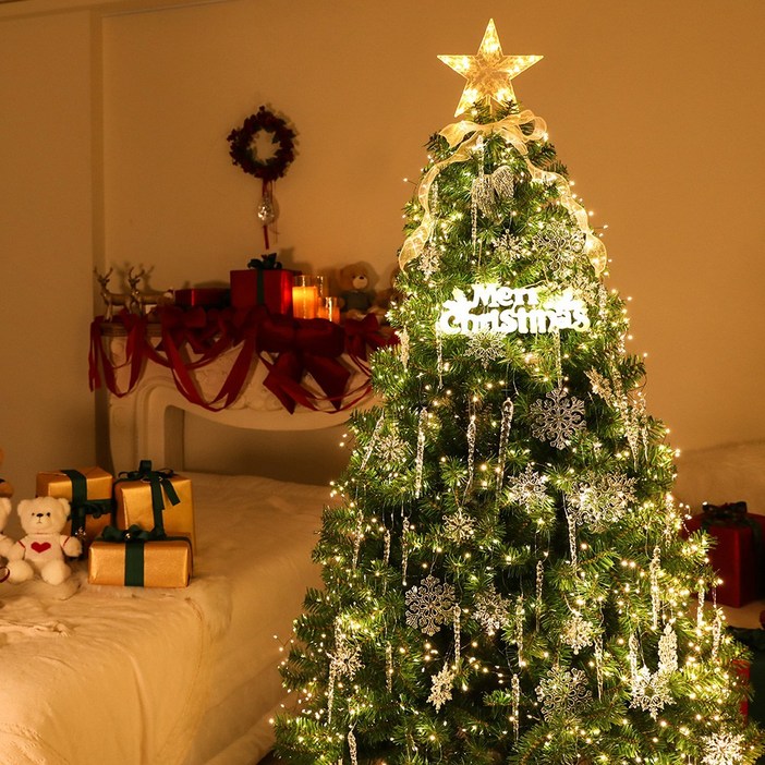 크리스마스트리 나무 장식 지네전구 풀세트 1.8M