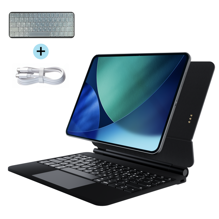 아이시(isee) 아이패드 매직키보드 호환 트랙패드 한글 백라이트 페어링없는 스마트 키보드 케이스, 1개, 블랙