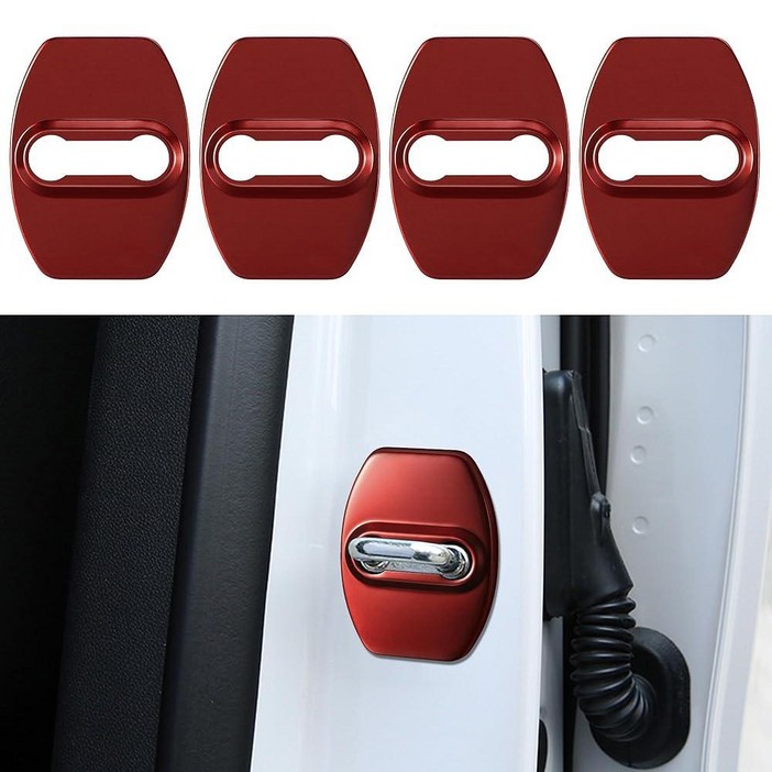 TOMALL 4피스 자동차 도어락 래치 커버 캐딜락 에스컬레이드 CTS XT5 XT5 XT4 CT6 XT5 스테인리스 스틸 차량 전용 보호 외부 액세서리 스포츠 스타일 장식
