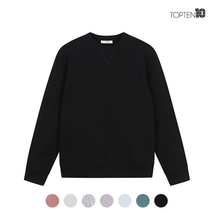 매장정품 탑텐 TOPTEN 남여공용 라이트플리스 베이직 맨투맨 티셔츠_MSC1TR3911 278945