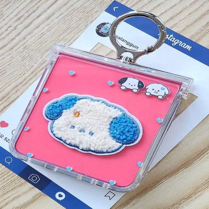 갤럭시z플립 보송보송 퍼피 힌지보호 핑거링케이스