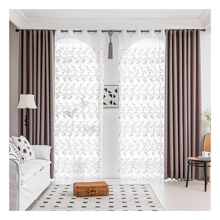 지나송 로페즈 형상기억 암막커튼 특대형530x230cm