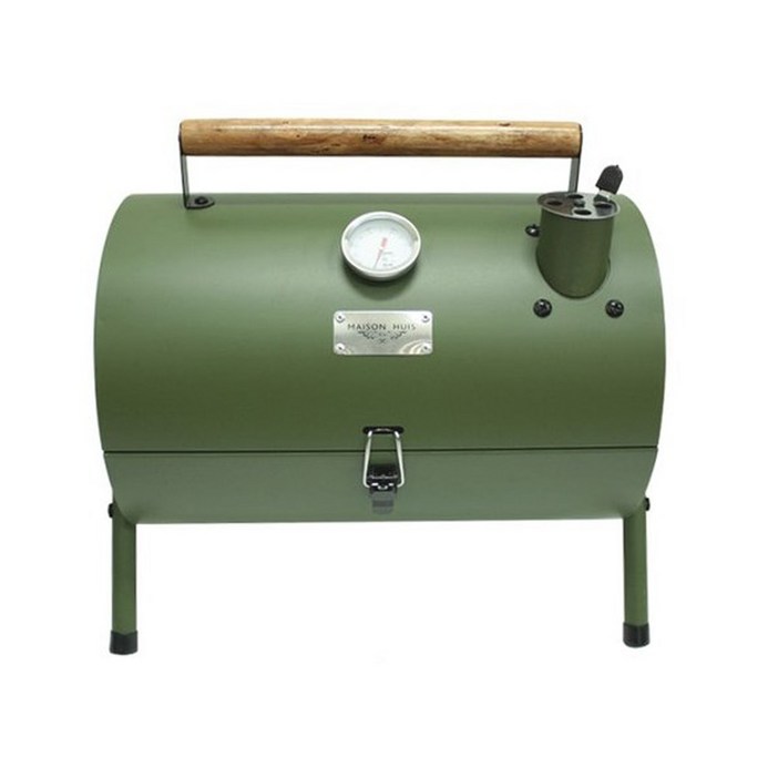 캠핑플렉스 테이블탑 오븐 훈제 바베큐그릴 캠핑용 야외용 훈제 삼겹살 BBQ 그릴 손잡이 화로대 감성 캠핑 훈제그릴 숯불구이 접이식 예쁜, 1개