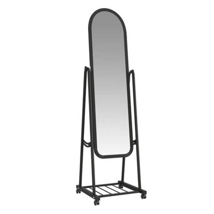 오아루 이동식 전신거울 1600x440mm, 블랙 오아루 이동식 전신거울 1600x440mm, 블랙