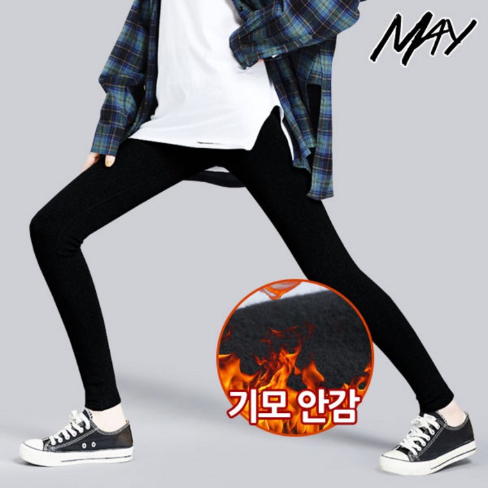 메이 여성용 타이즈 양모 밍크 기모 레깅스 SXL