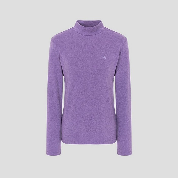 국내백화점  빈폴레이디스 반넥 긴소매 티셔츠 퍼플