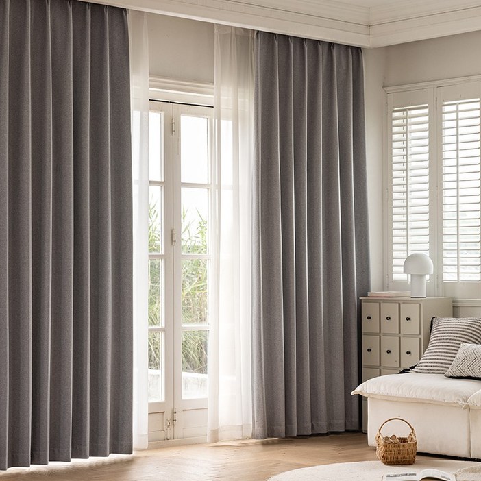 홈키안 나비주름 암막 커튼 형상기억 방음 방풍 단열 도톰 거실 암막커튼