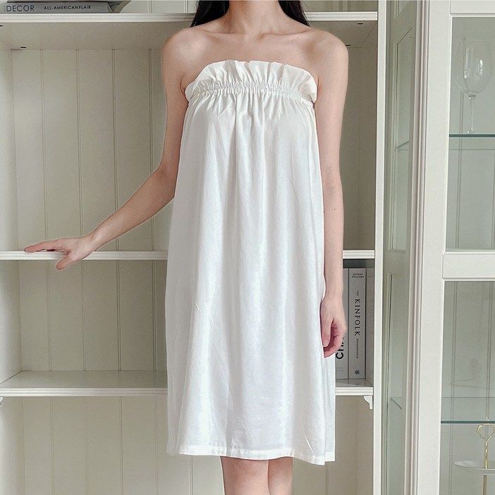 뷰홈 여성용 베이직 탑 원피스 골프 샤워가운