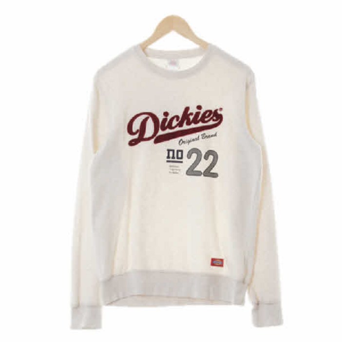 3010 디키즈 오트밀 프린팅 면혼방 부클레터링스웨트셔츠 M