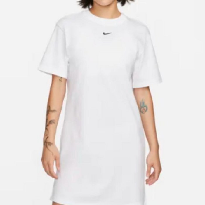 국내매장 나이키 여성 반팔 티셔츠 드레스 DV7883100 화이트블랙