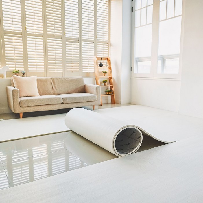 디자인스킨 셀프시공 롤매트 4m (110 x 400 x 1.6cm) - 베이직 크림