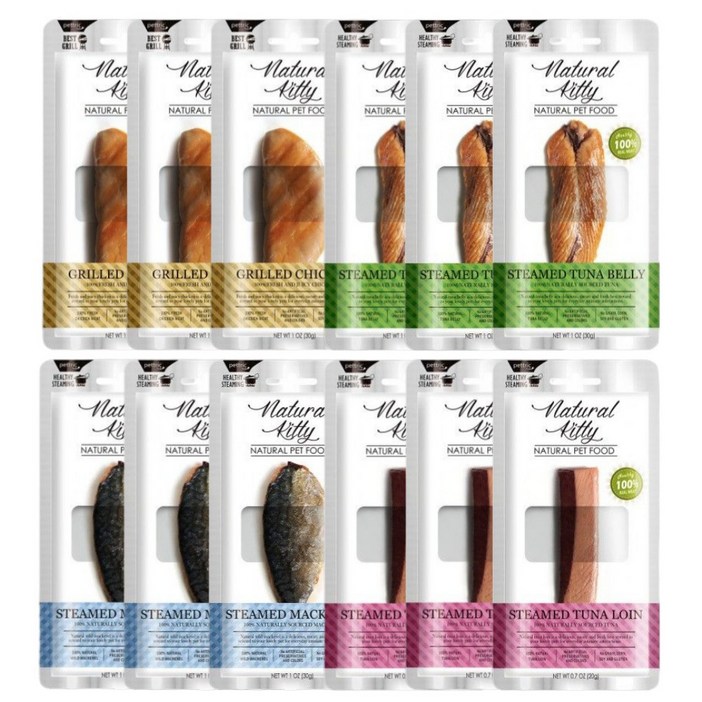 내추럴키티 통살시리즈 4종콤보 30g x12개세트