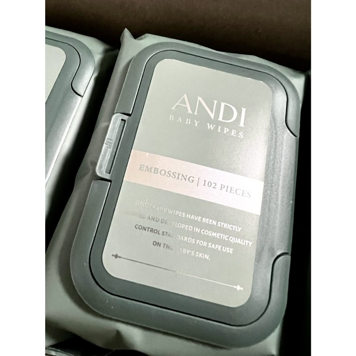 안디 시그니처 저자극 대용량 아기물티슈 캡형 50평량, 50g, 102개입, 10개