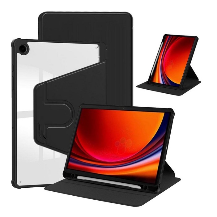 아랑 갤럭시탭 S6 라이트 lite SM-P610 P615 클리어 펜수납 회전케이스