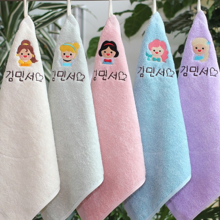 아이맘 어린이집수건 이름자수 고리타올 코마사 항균 40수, 공주 프렌즈, 1세트 아이맘 어린이집수건 이름자수 고리타올 코마사 항균 40수, 공주 프렌즈, 1세트