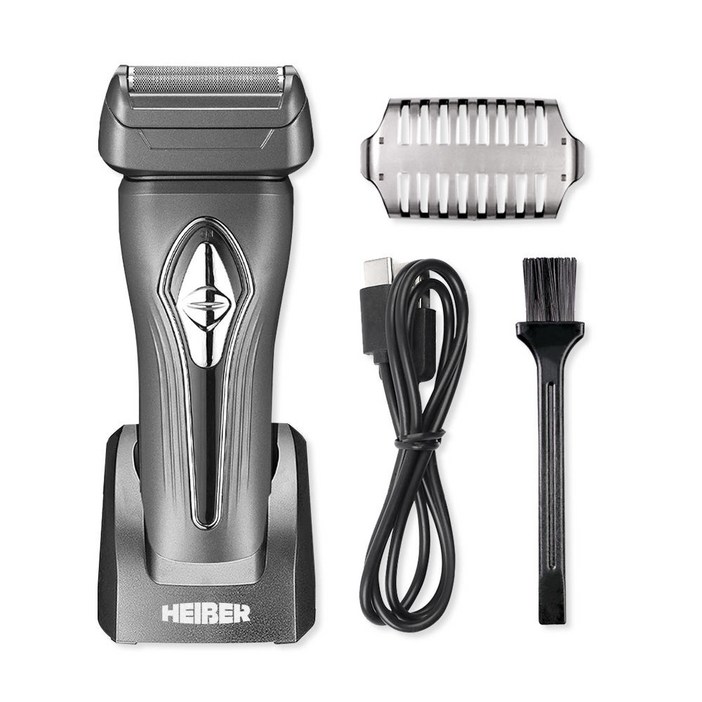 헤이즈 3D 블레이드 남자 전기면도기 일자형 전동 면도기 생활방수 건식 습식, 다크그레이