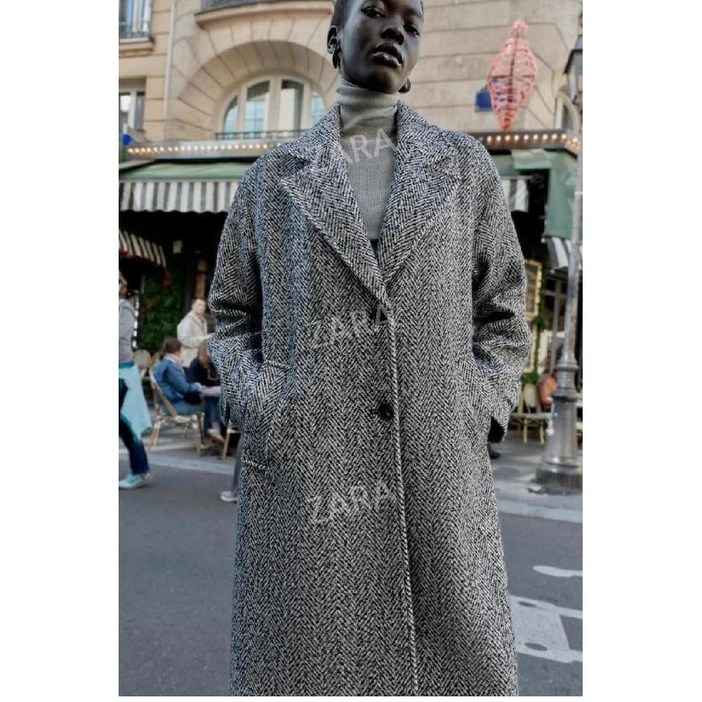 자라 2025 헤링본 트윌 코트 재킷 zara 신상