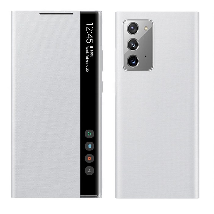 FOXON 갤럭시 노트20/노트20 울트라 스마트 클리어뷰 커버 케이스 호환 Galaxy Note 20/Ultra 5G 케이스