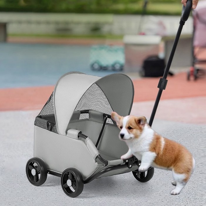 FONOW 개모차 일체형 휴대용 애견 유모차 접이식 초경량 카트