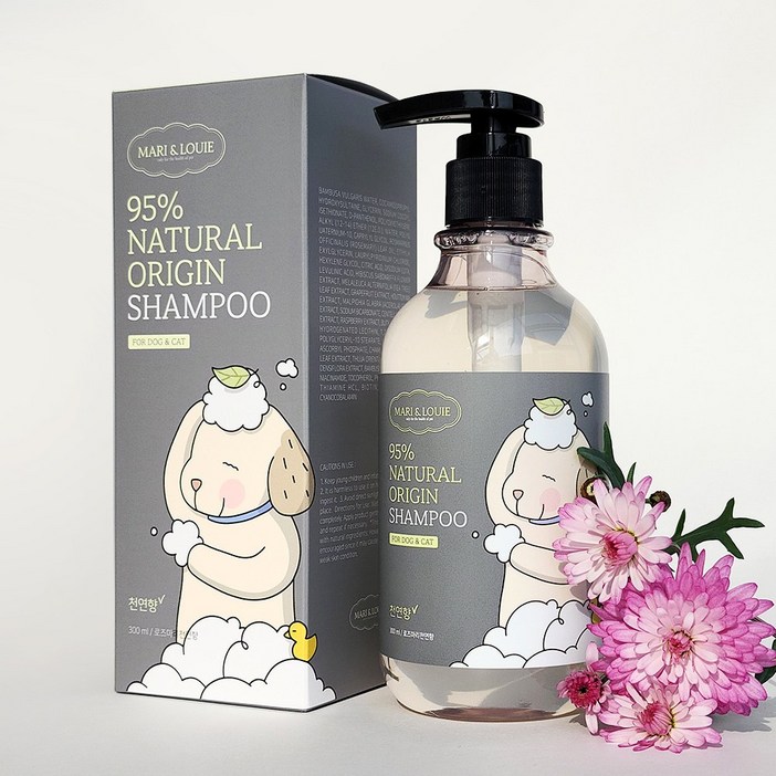 마리앤루이 펫샴푸 천연강아지샴푸 저자극 피부병 올인원 강아지샴푸, 300ml, 2개