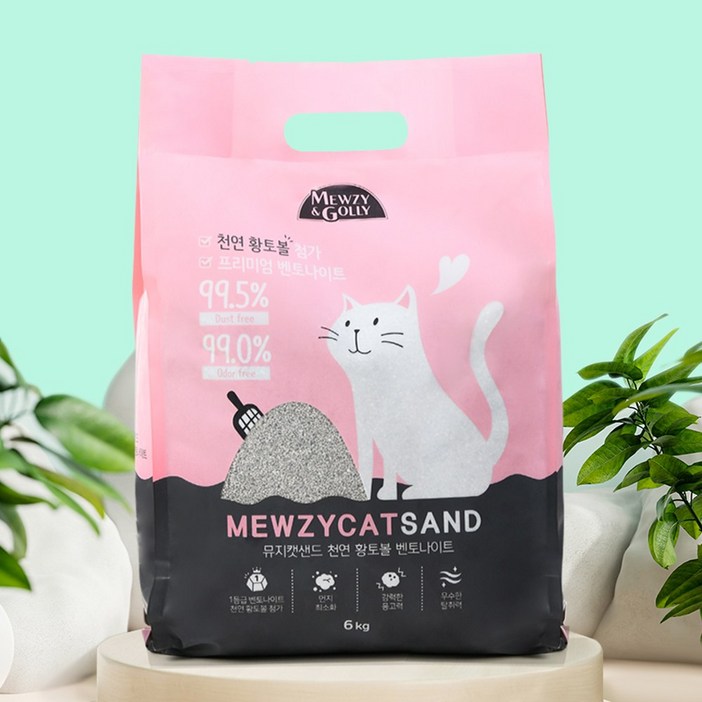 뮤지캣샌드 황토볼 먼지없는벤토나이트, 6kg 3개