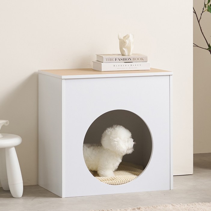 잉글랜더 오트 강아지집 고양이 숨숨집 겸용 협탁 600600