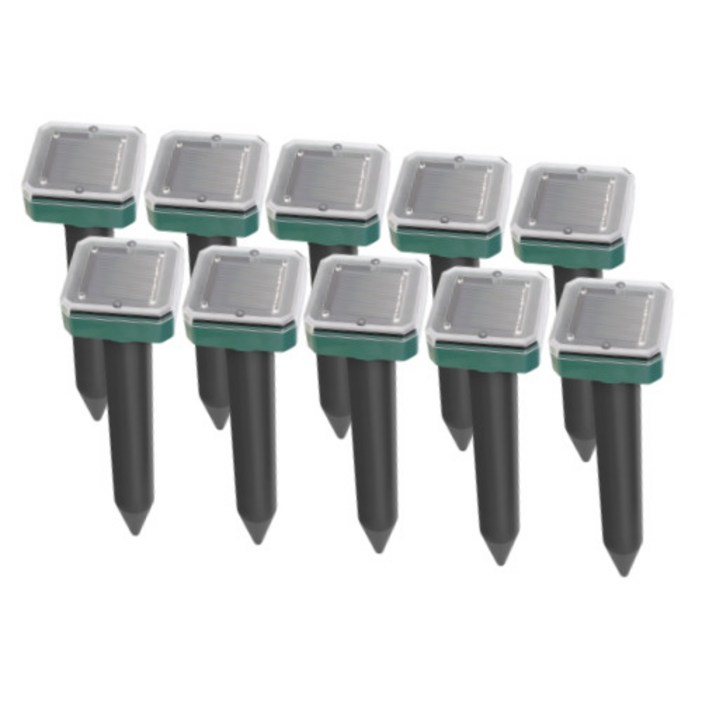 태양광 충전 두더지퇴치기 10개 유해동물 뱀 쥐 고라니 강력 초음파 B126